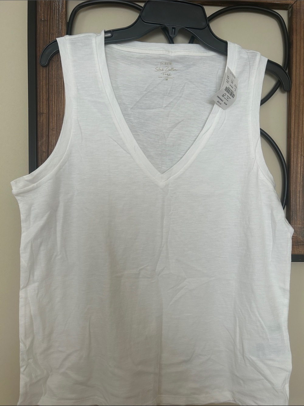 J Crew White V-Neck Tank Top - Women's Casual Shell